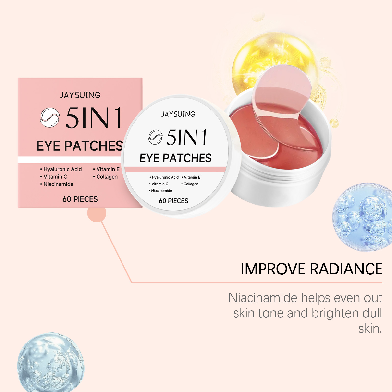 제이수잉 5-in-1 아이패치 장미향 히알루론산 & 콜 - Hyaluronic Acid Serum 리뷰 및 가격