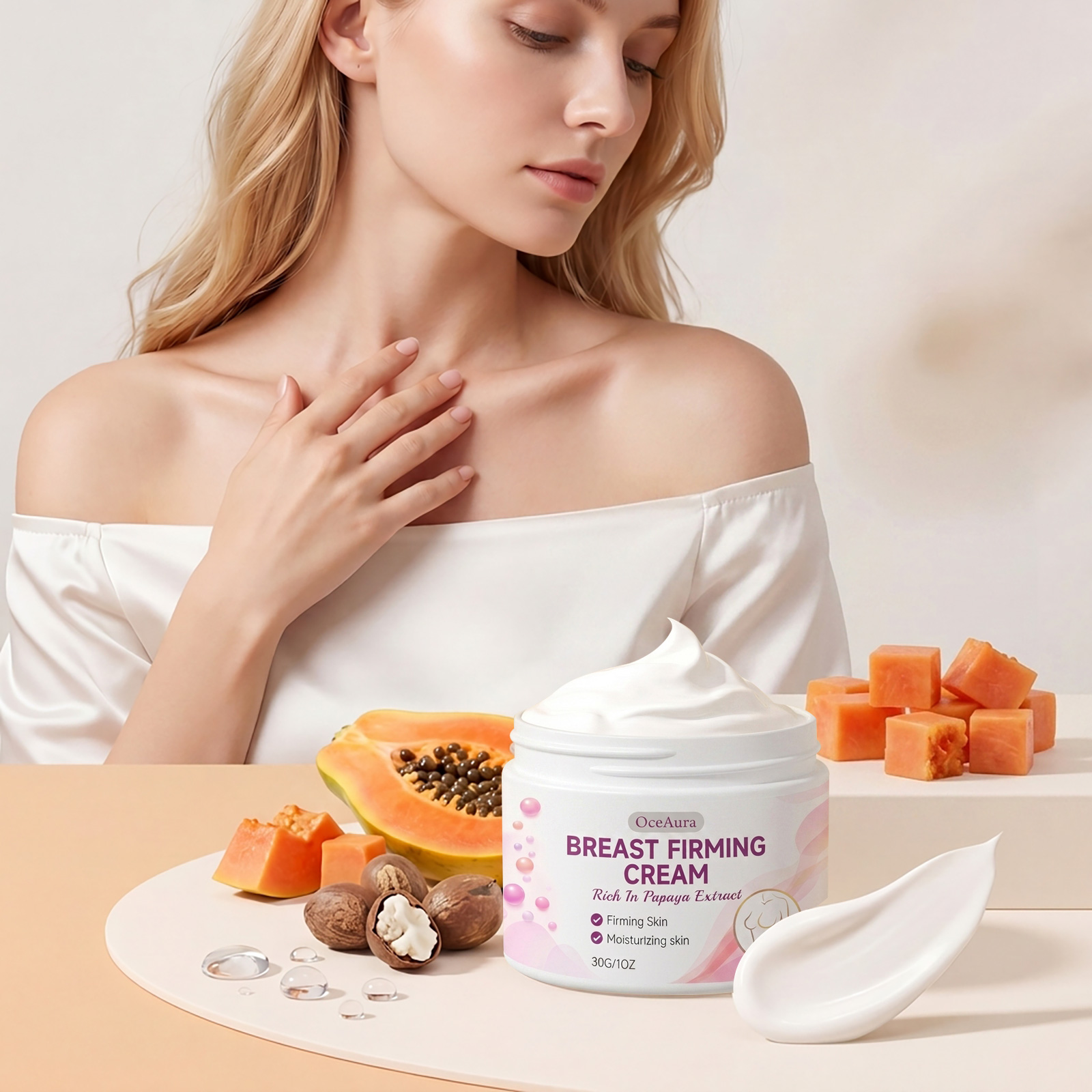 파파야 추출물 가슴 케어 크림, 탄력있는 피부 보습,  - Skincare Routine 리뷰 및 가격