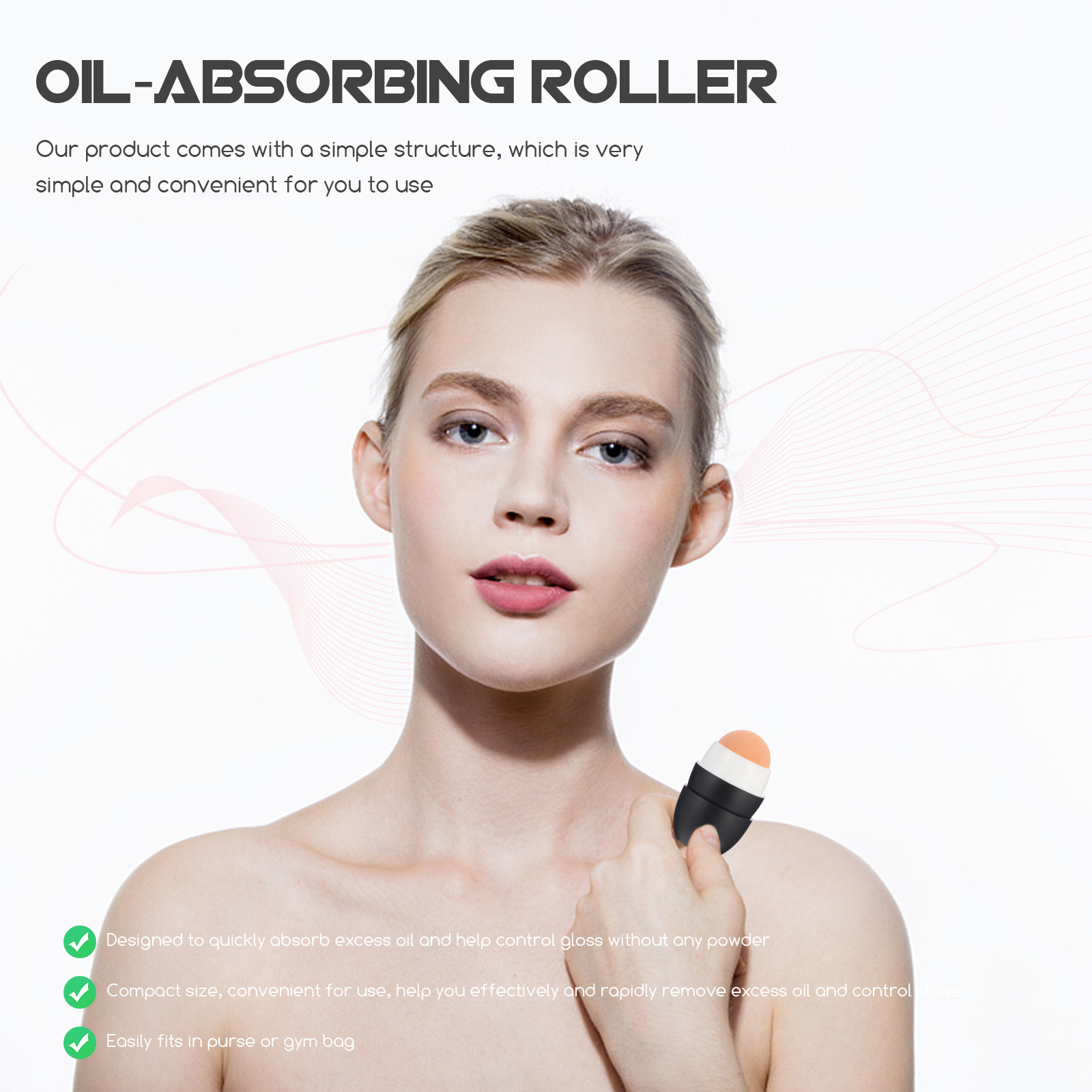페이스 오일 마사저용 스킨케어 롤러, 오일 흡수 화산석 - Skincare Oil Control 리뷰 및 가격