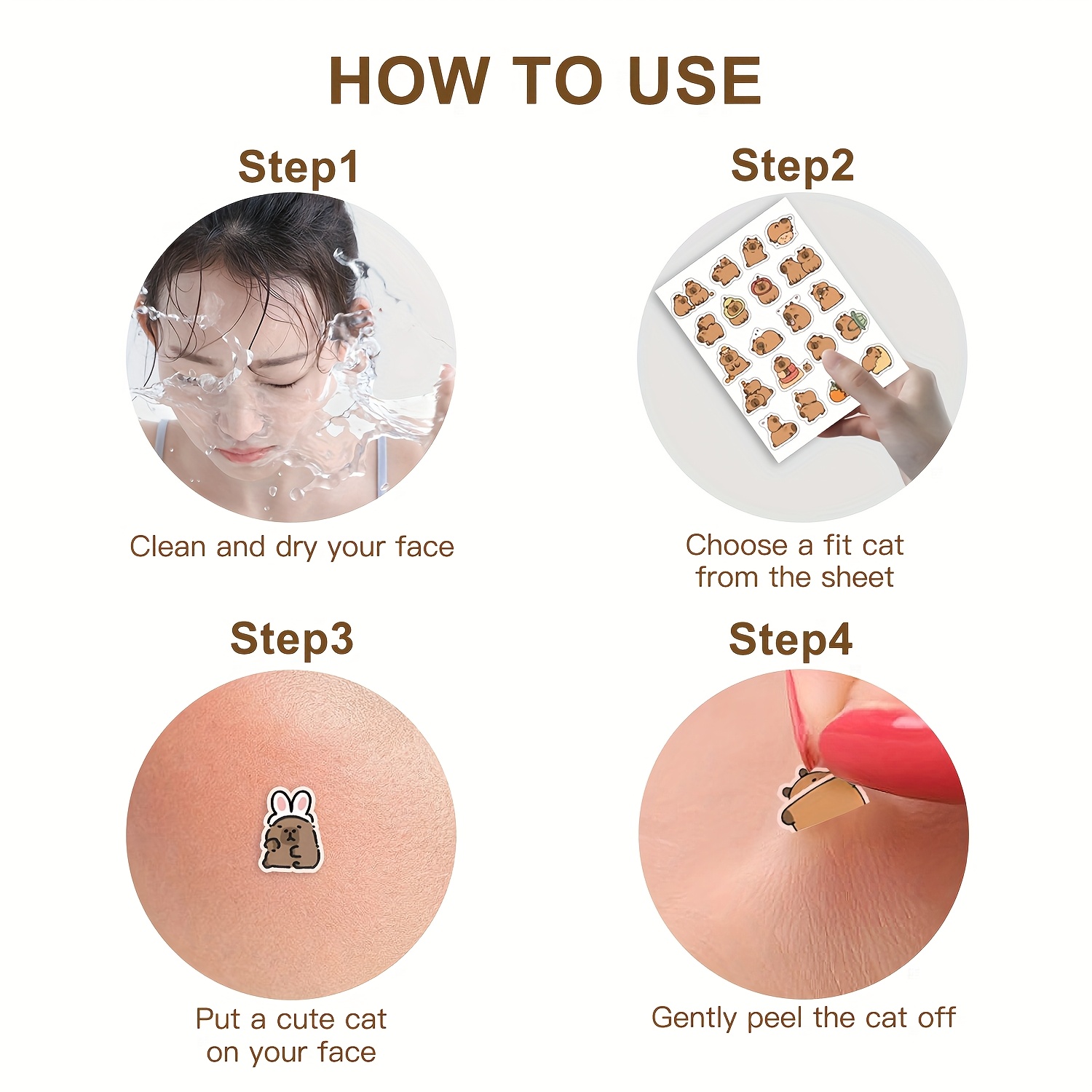 카피바라 모양의 여드름 패치, 얼굴 커버 - 무향, 파 - Skincare Oil Control 리뷰 및 가격