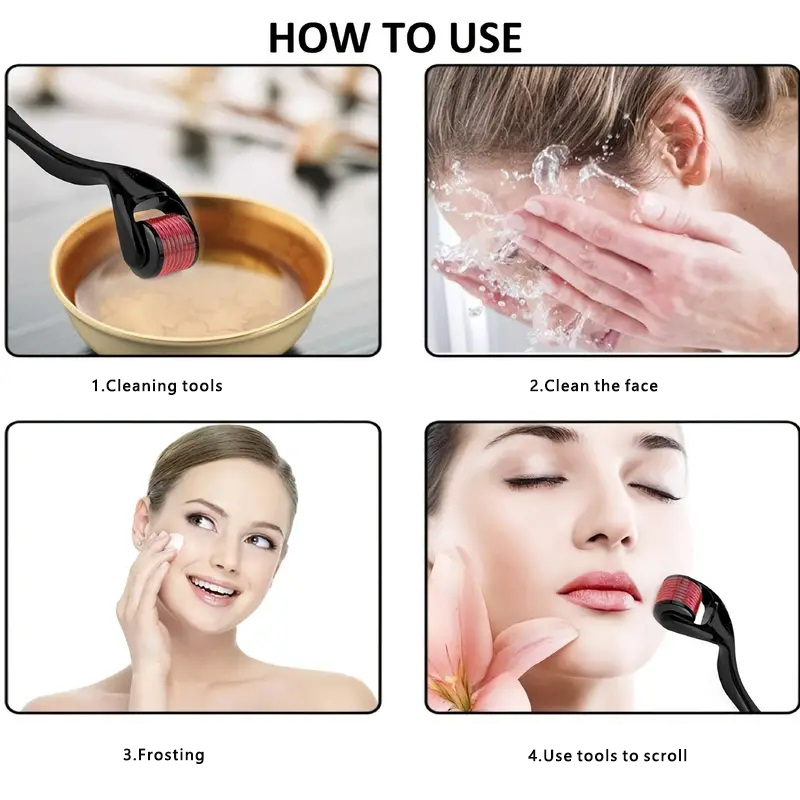 페이셜 뷰티 마이크로니들 롤러 마사지기, 뷰티 살롱 및 - Skincare Routine 리뷰 및 가격